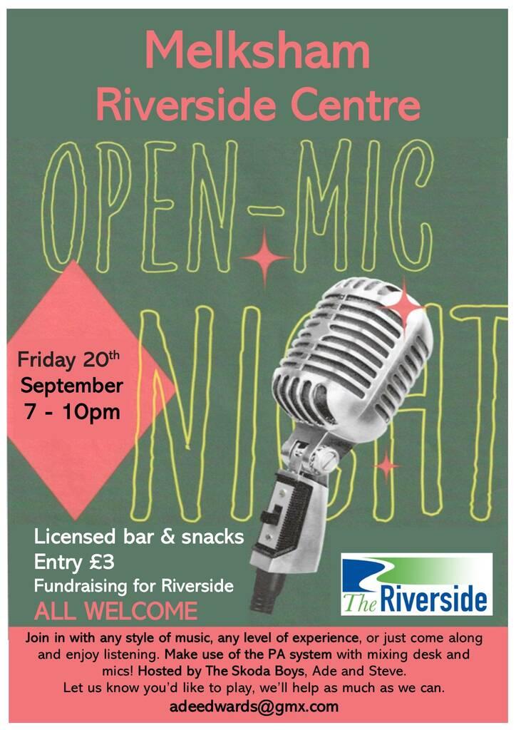 Melksham Riverside Centre Open Mic Night! image