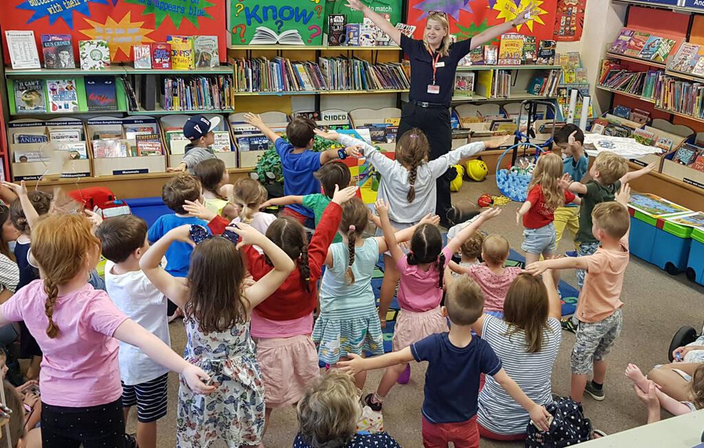 Library story time with lots of visitors free family fun in Wiltshire