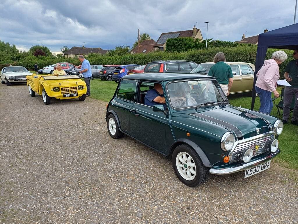 Cars at the start of the road run